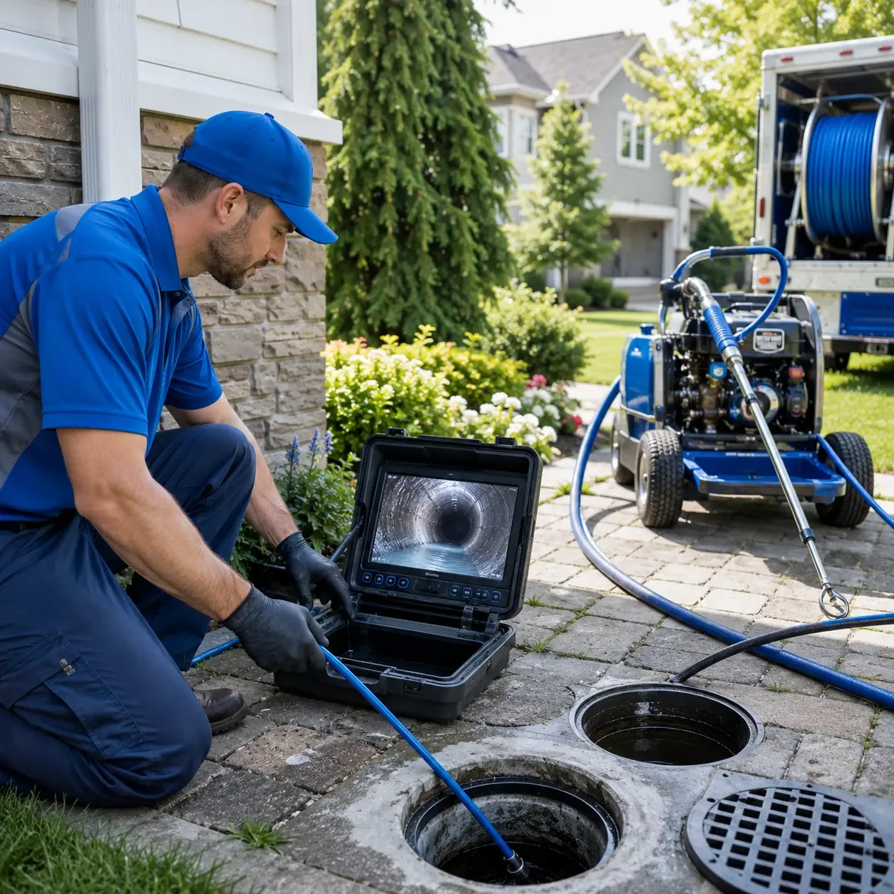 Outdoor drain cleaning professionals serving Wells Bridge, NY